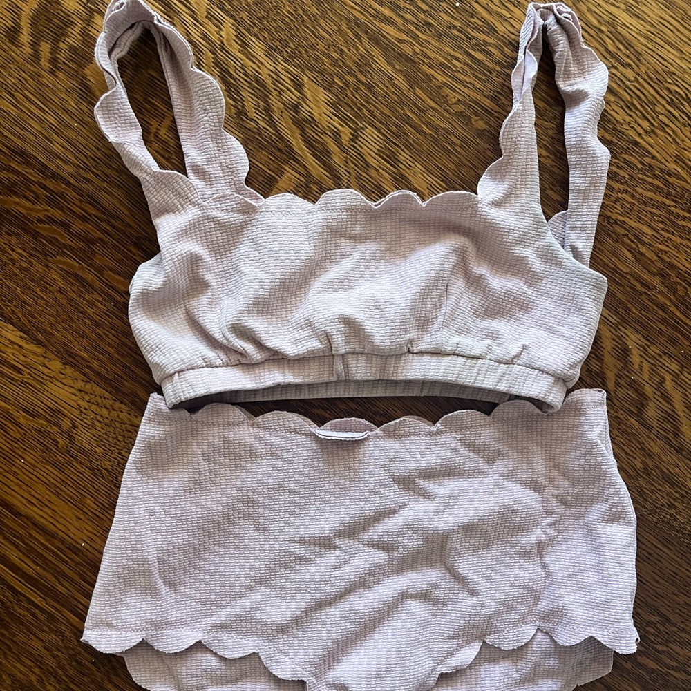 Marysia Swim Scalloped Light Purple Bikini Set